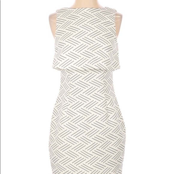 KEEPSAKE HERRINGBONE CHEVRON SLEEVELESS DRESS S - Picture 1 of 4